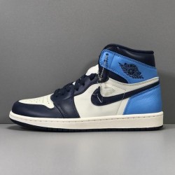 X Batch Men's Air Jordan 1 Retro High OG Obsidian 555088 140