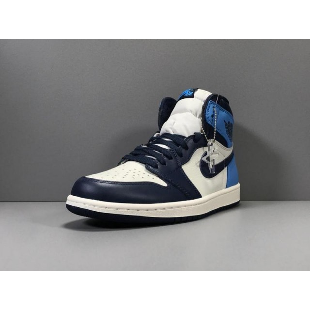 X Batch Men's Air Jordan 1 Retro High OG Obsidian 555088 140