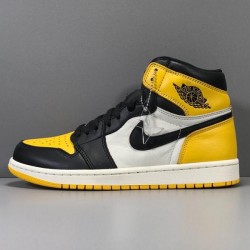 X Batch Men's Air Jordan 1 Retro High OG "Yellow Toe" AR1020 700