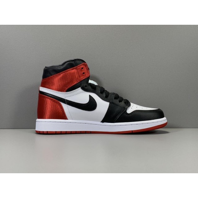 X Batch Unisex Air Jordan 1 Retro High Satin "Black Toe"  CD0461 016